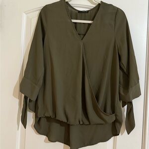 West Kei Olive Blouse Stich Fix brand M